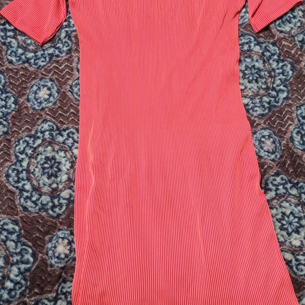 Nike Pink Ribbed Midi Dress